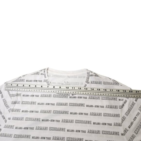 Armani Exchange Men's T-Shirt Short Sleeve Disinger Milano NY White XXL‎ - Picture 5 of 15